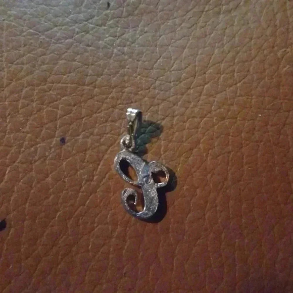 💙🌹Gold plated letter pendant "E" with faux diamonds - Picture 5 of 7